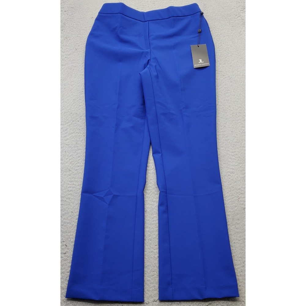 Jules & Leopold Kick Flare Ankle Pants Womens Small Blue Flat Front Pull-On